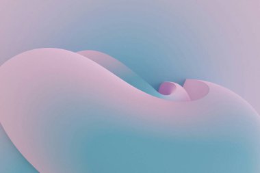 Soft gradient abstract shapes in pastel pink and blue hues. clipart