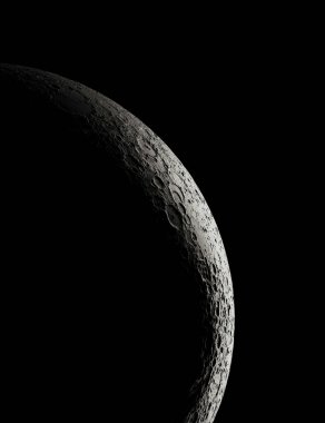 Close-up view of the moon's surface showcasing its craters and textures. clipart