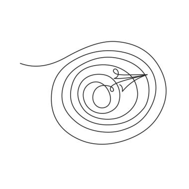 Sürekli bir çizgi çiziyor. Kağıt stili uçak uçuş sanatı. Spiral hareket. İş kurma konsepti. Ayarlanabilir siyah vuruş şeffaf arkaplan. Tek çizgili karalama tasarımı. Vektör illüstrasyonu.