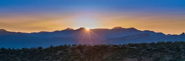 Salida Del Sol Con Montañas Zona Salvaje Sierra Ancha —  Fotos de Stock