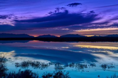 White Sands Ulusal Parkı 'nın hemen dışındaki Holloman Gölü' nde, NM.