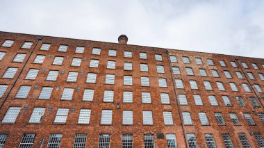 The reoccurring windows and shapes on Royal Mill, the former cotton mill in the Ancoats area of Manchester.