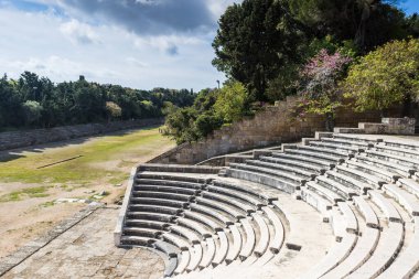 Odeon, Yunanistan 'ın eski Rodos kentinin hemen dışında 6 Nisan 2025 tarihinde resmedildi..