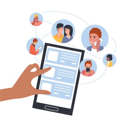 Dünyanın her yerindeki insanlarla iletişim kurmak için akıllı telefon kullanmak..