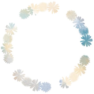 Beyaz kağıtta renkli suluboya. Çerçeve. Grunge arkaplan.