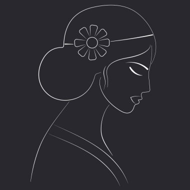 Çağdaş Markalaşma İçin Kadın Yüzleri ve Profillerinin Zarif ve Modern Satır Sanat Portreleri,