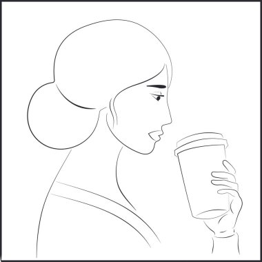 Amerikan yerlilerinin portresi Bir kahve fincanında eğleniyor