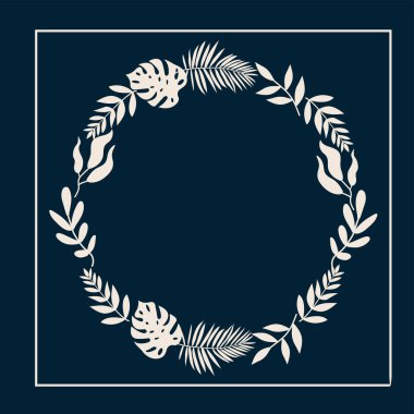 Canavar ve Palmiye Yaprağı Çemberi, Siyah ve Beyaz Minimalist