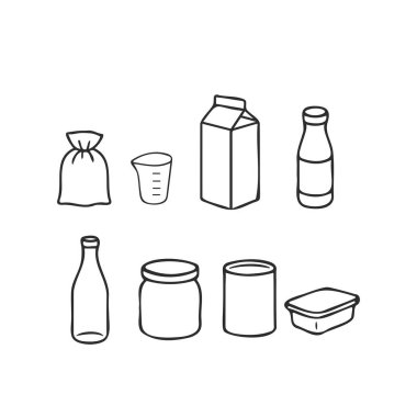 Kavanoz su reçel beyaz arkaplan Düz Çizgi biçimi