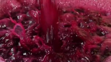 Şarap fabrikası, şarap mahzeninde şarap üretirken üzüm suyu havası, Bordeaux Vineyard, Fransa. Yüksek kalite 4k görüntü