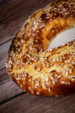 Epiphany cake veya galette des rois Fransızca, yüksek kaliteli fotoğraf