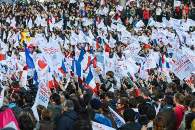 BORDEAUX, FRANCE - APRIL, 19 2012: Francois Hollande campaigning in the 2012 French presidential election. High quality photo