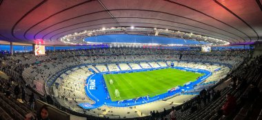 Saint DENIS, FRANCE, STADE DE FRANCE 23 Mart 2023, Football EURO 2024 France vs Pays-Bas in the interior of the stadium de France, Yüksek kalite fotoğraf