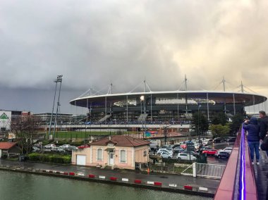 Saint DENIS, FRANCE, STADE DE FRANCE 23 Mart 2023, Football EURO 2024 Fransa Pays-Bas 'a karşı Fransa Stadyumu' nun dışı. Yüksek kalite fotoğraf