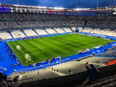 Saint DENIS, FRANCE, STADE DE FRANCE 23 Mart 2023, Football EURO 2024 France vs Pays-Bas in the interior of the stadium de France, Yüksek kalite fotoğraf