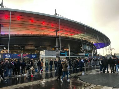 Saint DENIS, FRANCE, STADE DE FRANCE 23 Mart 2023, Football EURO 2024 Fransa Pays-Bas 'a karşı Fransa Stadyumu' nun dışı. Yüksek kalite fotoğraf