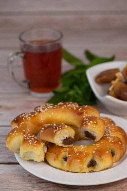 Halep 'li Tarif Maarouk, tarih macunlu yumuşak brioche, yüksek kalite fotoğraf