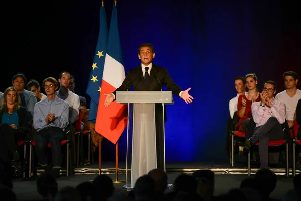 Bordeaux France November 2014 Political Meeting Former President Republic Nicolas — Fotografia de Stock