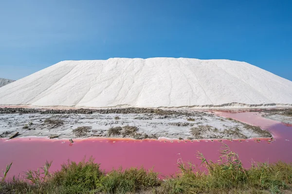 Pink Ponds Man Made Salt Evaporation Pans Camargue Salin Guiraud Royalty Free Εικόνες Αρχείου