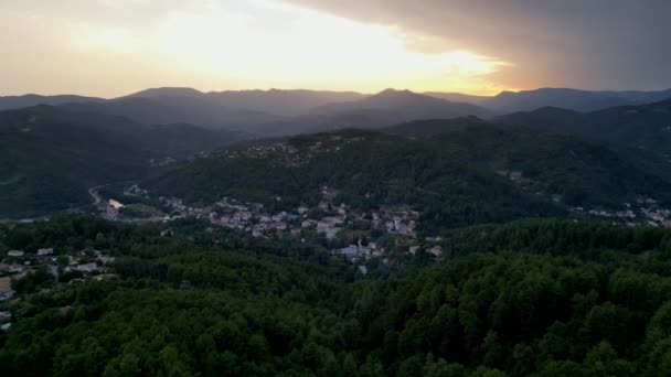 Ländliche Landschaft Der Nähe Von Val Les Bains Der Ardeche — Stockvideo