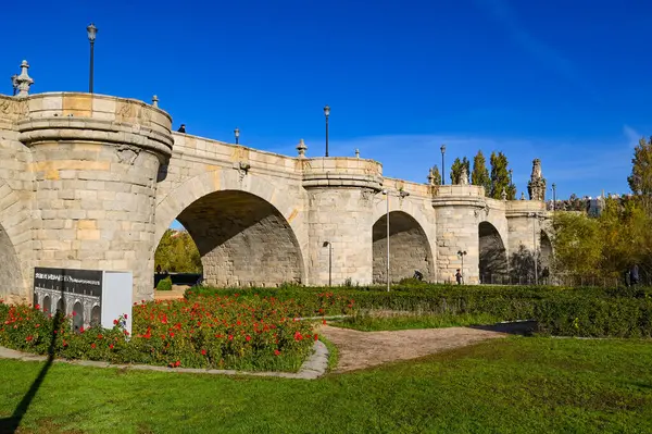 Toledo Köprüsü, 18. yüzyıl, Madrid Rio Park, Madrid, İspanya. Yüksek kalite fotoğraf