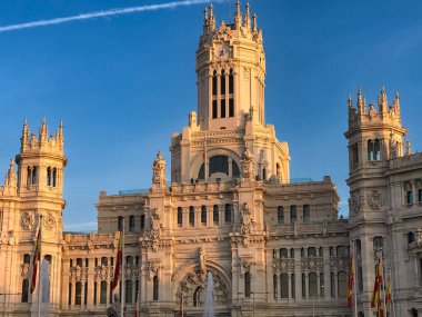 MADRID, İspanya, Kasım, 18, 2023, Cybele Palace Belediye Binası, yüksek kaliteli fotoğraf