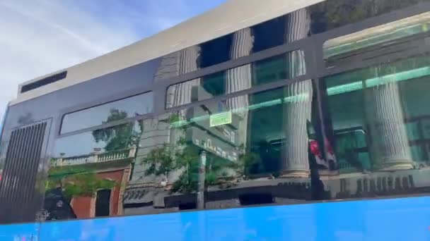 Spanya Bankası Spanya Nın Madrid Şehir Merkezindeki Alcala Caddesi Ndeki — Stok video