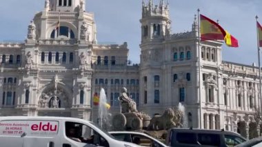 MADRID, SPAIN, 10 Nisan 2024, Cybele Sarayı Belediye Binası, yüksek kalite fotoğraf