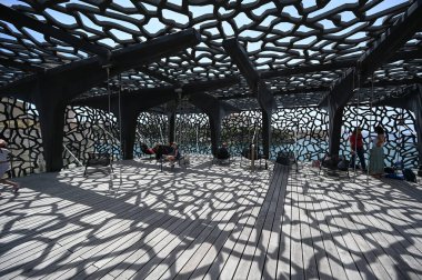 MARSEILLE, FRANCE - Haziran 2024: Avrupa ve Akdeniz Medeniyetleri Müzesi, MuCEM. Yüksek kalite fotoğraf