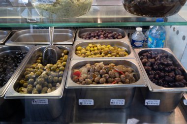 France, Rouen, August 4, 2023, Olives in farmers market, Rouen, Normandy. High quality photo clipart