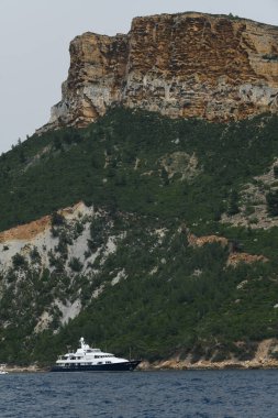 Güney Fransa 'da Cap Canaille burnu ve Cassis manzarası, yüksek kaliteli fotoğraf