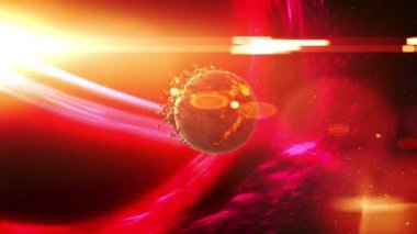 Devasa Kızıl Delik, Uzaylı Gezegeni 'ni emiyor. Kara Delik gezegenleri çekiyor. Bilim kurgu konsepti 2024.