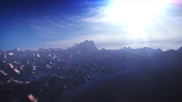 Vuelo Rápido Por Encima Del Planeta Alienígena Con Montañas Rocosas3D — Vídeos de Stock