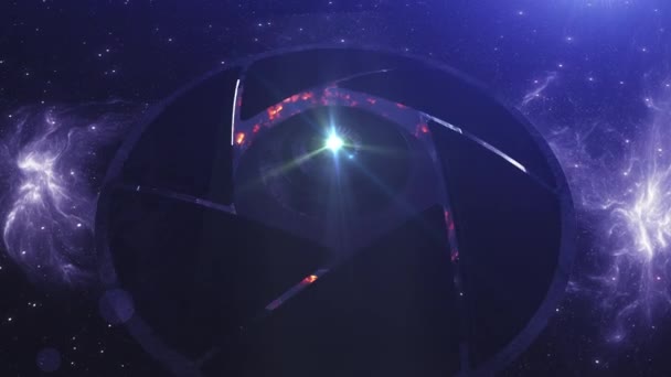 Masivní Mimozemská Vesmírná Loď Směřující Mrtvé Planetě3D Vykreslování Konceptu Mimozemského — Stock video
