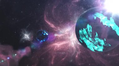 Evrendeki yabancı gezegenler, Nebula 3 boyutlu ölmekte olan gezegenler, 4K, 2024