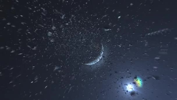 Göktaşı Yağmurunun Içindeki Kamera Dünya Yöneldi Dış Uzay Sineması 2024 — Stok video