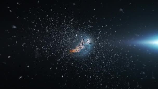 Camera Interiorul Dușului Meteorologic Titlu Planeta Albastră Extraterestră — Videoclip de stoc