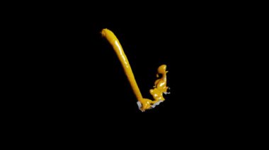 Sıvı simülasyonunun alfa kanalı (şeffaf arkaplan)