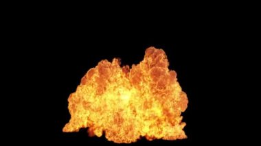 Yangın simülasyonunun alfa kanalı (şeffaf arkaplan)