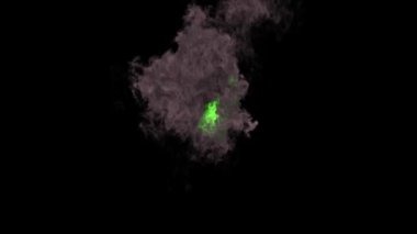 Yangın patlaması simülasyonunun alfa kanalı (şeffaf arkaplan)