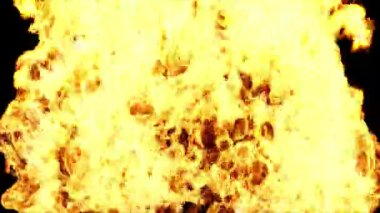 Yangın simülasyonunun alfa kanalı (şeffaf arkaplan)