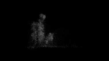 Yangın patlaması simülasyonunun alfa kanalı (şeffaf arkaplan)