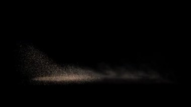 Toz parçacığı simülasyonunun alfa kanalı (şeffaf arkaplan)