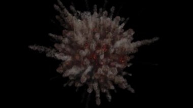 Yangın patlaması simülasyonunun alfa kanalı (şeffaf arkaplan)