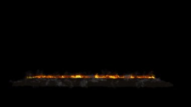 Yangın simülasyonunun alfa kanalı (şeffaf arkaplan)