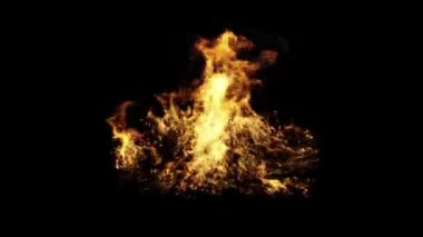 Yangın simülasyonunun alfa kanalı (şeffaf arkaplan)