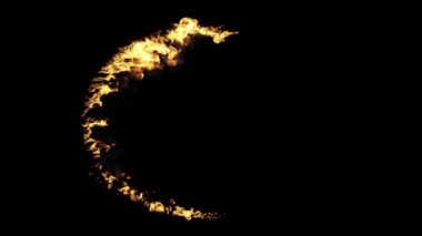 Yangın simülasyonunun alfa kanalı (şeffaf arkaplan)