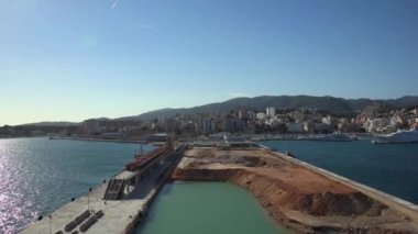 Yolcu gemisinden Majorca 'dan Palma limanının görüntüsü