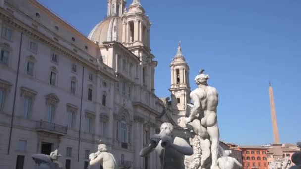 Utsikt Över Piazza Navona Rom — Stockvideo