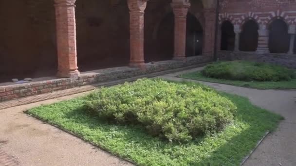 Abbazia Santa Maria Vezzolano Edificio Religioso Stile Romanico Gotico Tra — Video Stock